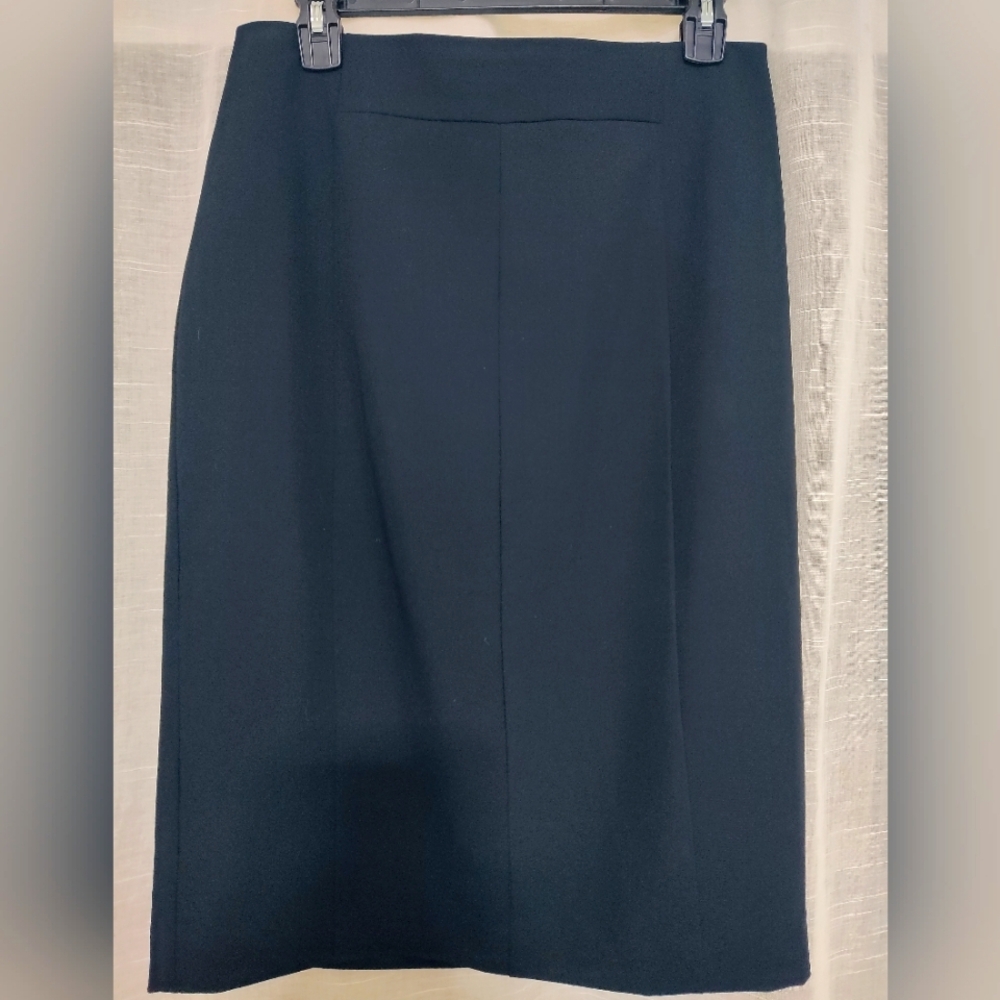 Worthington Midi Straight Pencil Skirt Black Size 10